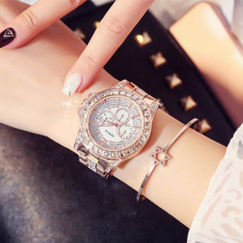 Luxury Full Diamond Water-Resistant Watch