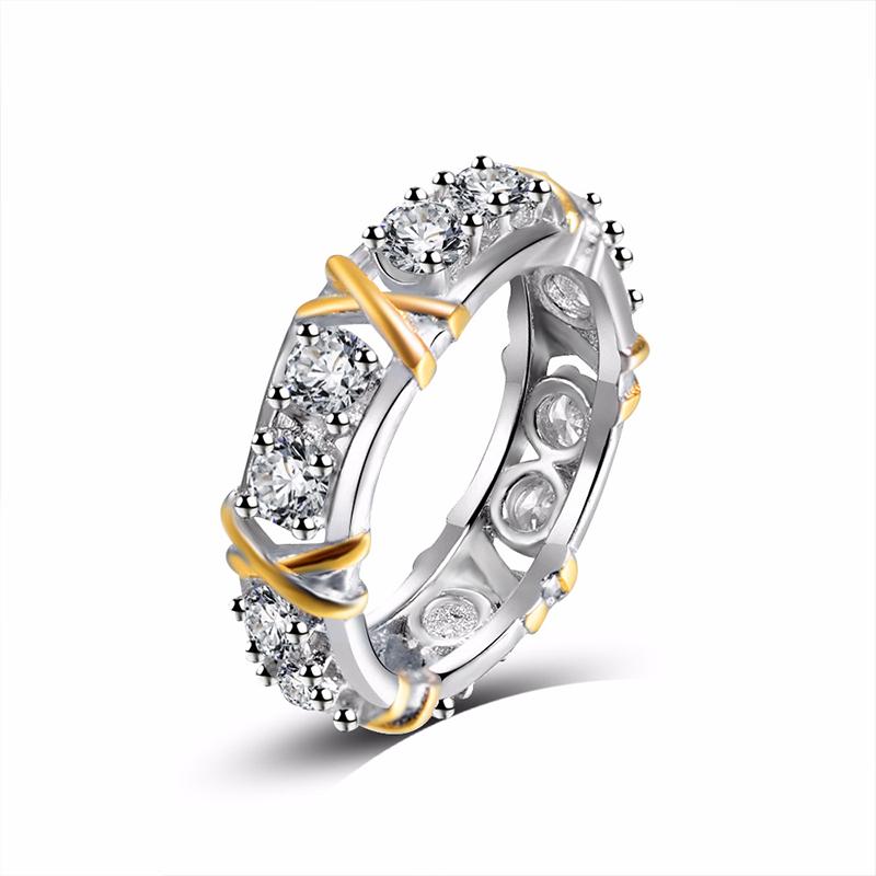Sterling Silver Cross Full Dia-mond Ring