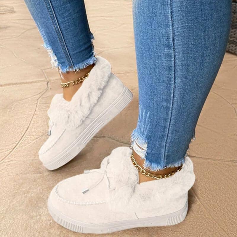 Women's boots round head thick sole Orthopedic Arch-Support thick warm cotton shoes
