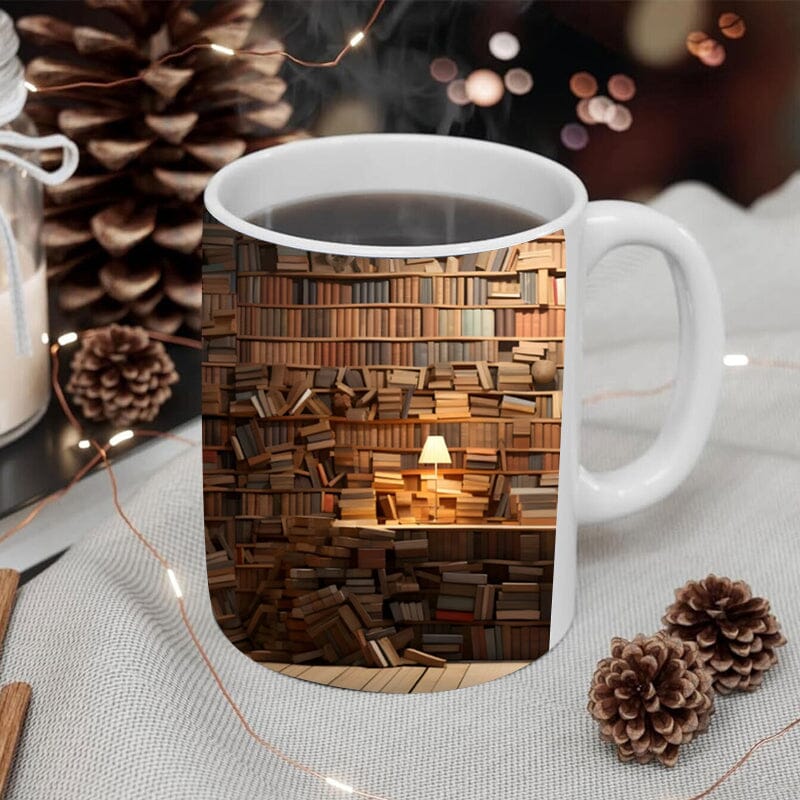 3D Bookshelf Mug Sublimation