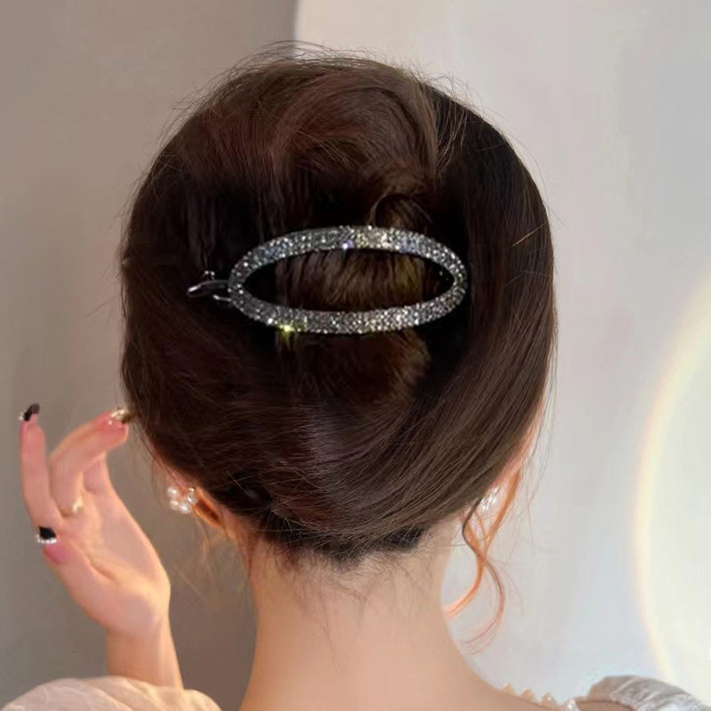 Sparkling Curved Minimalist Hair Buckle