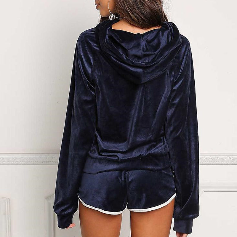 Women's 2 Piece Velour Tracksuit