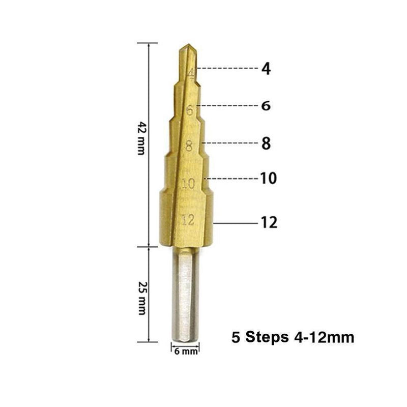 Domom® Titanium Step Drill (3 pieces)
