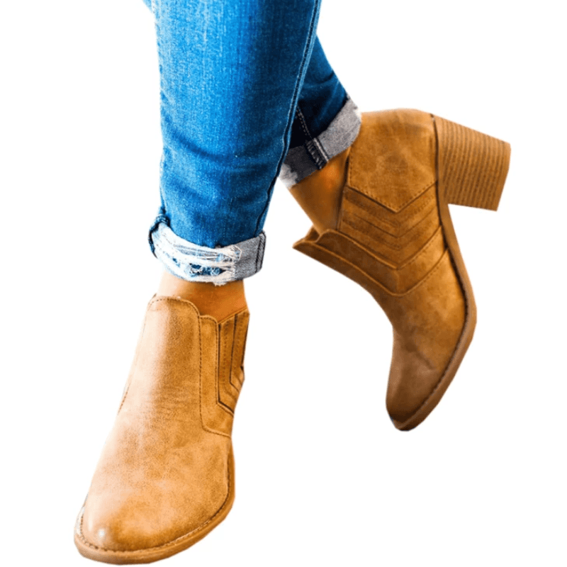 Women Zapatos Mujer Retro Leather Winter Boots