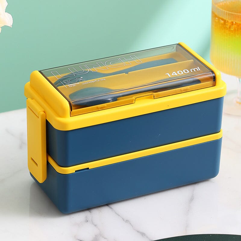 Portable Double Layer Lunch Box