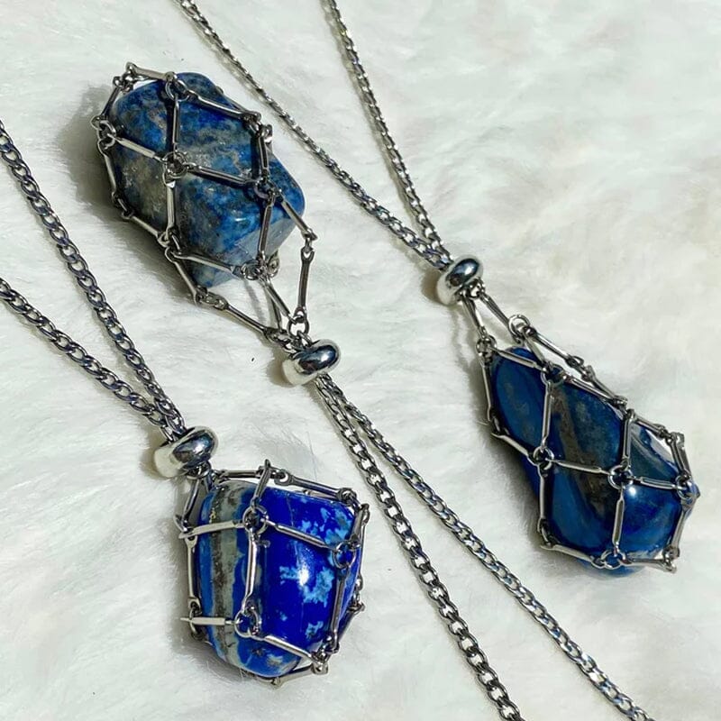 Crystal Stone Holder Necklace