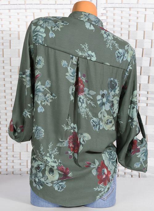 Floral Casual Stand Collar Long Sleeve Blouses TOPS.FL