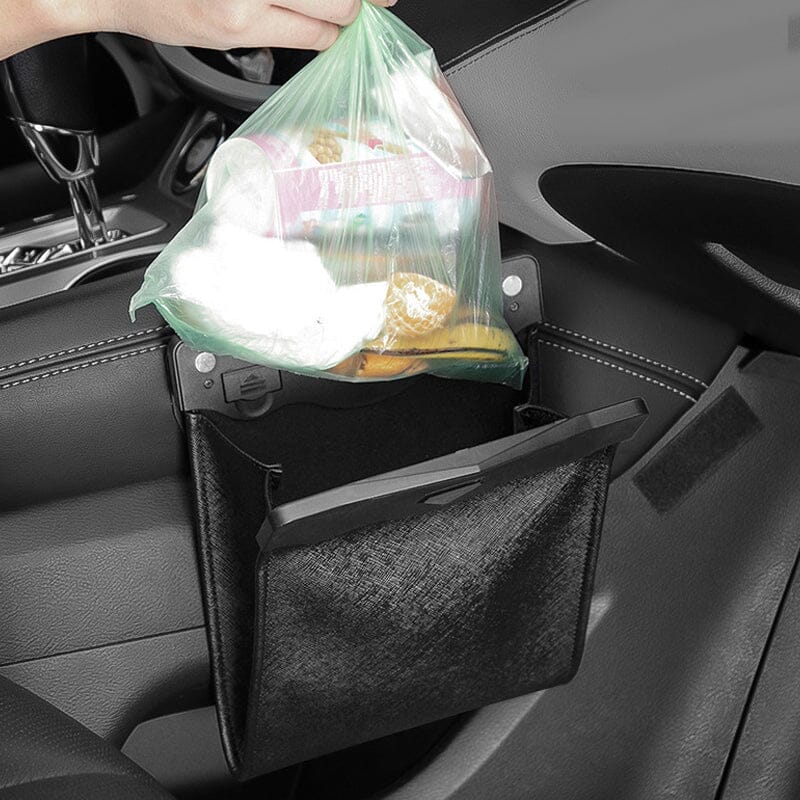 Waterproof Car Leather Trash Can