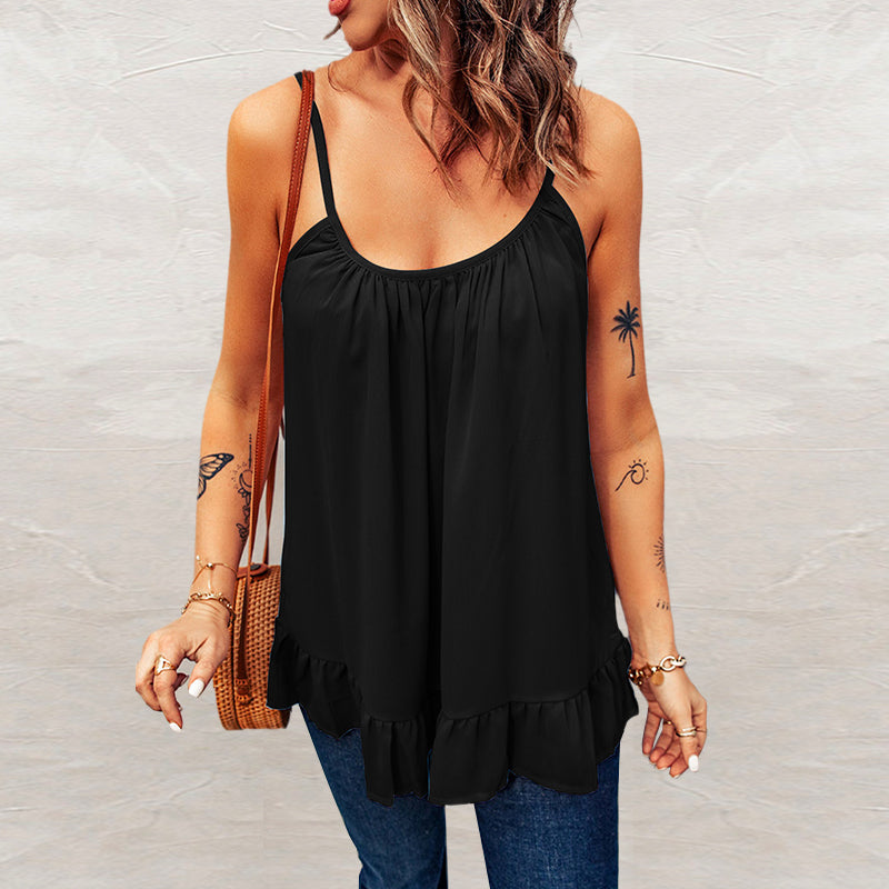 Ruffled Camisole T-Shirt
