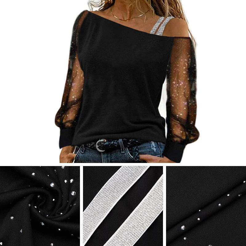 Off Shoulder Solid T-Shirt