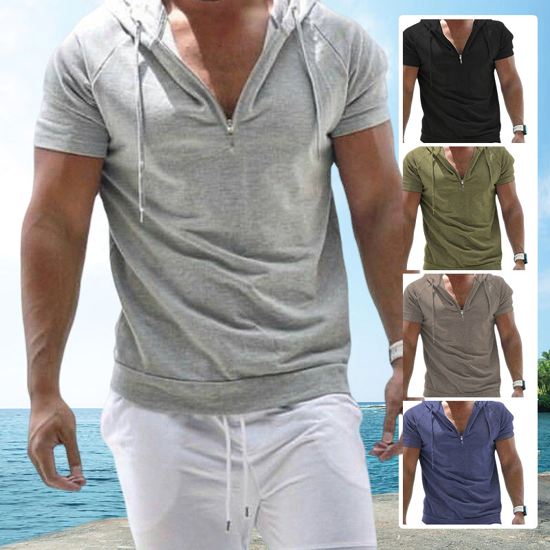 Casual Sports Hooded T-Shirt