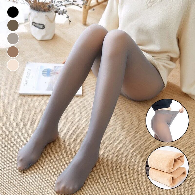 🔥Flawless Legs Fake Translucent Warm Plush Lined Elastic Tights