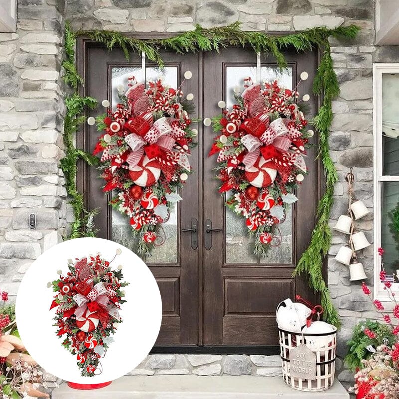 Candy Cane Wreath - Christmas Decoration