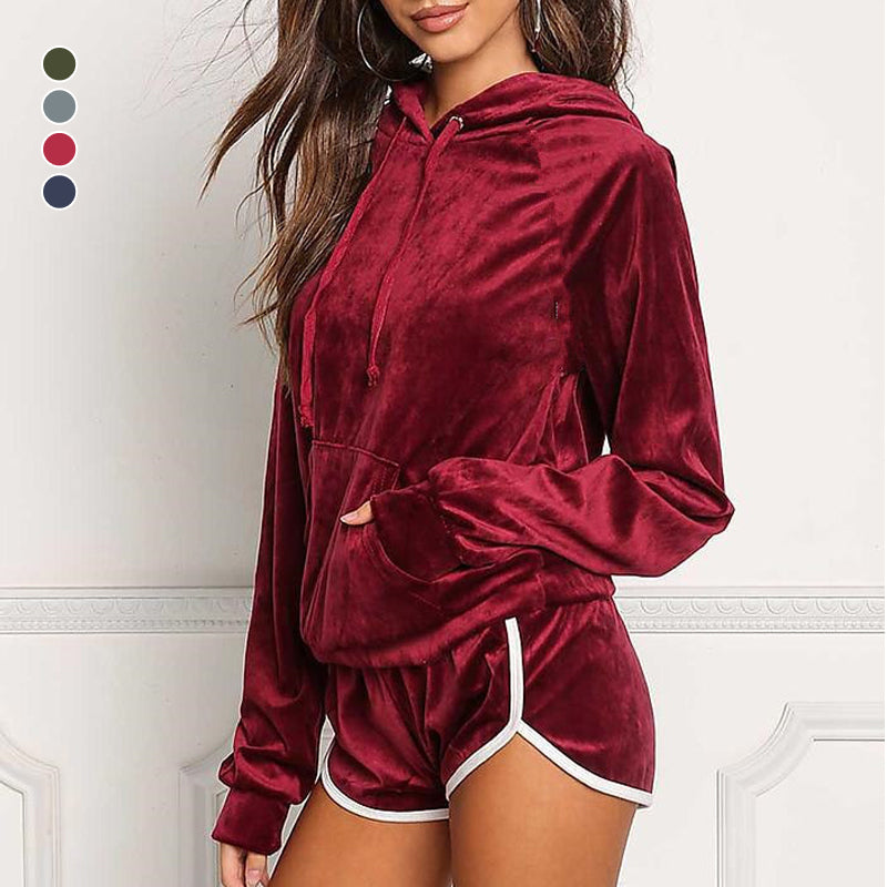 Women's 2 Piece Velour Tracksuit