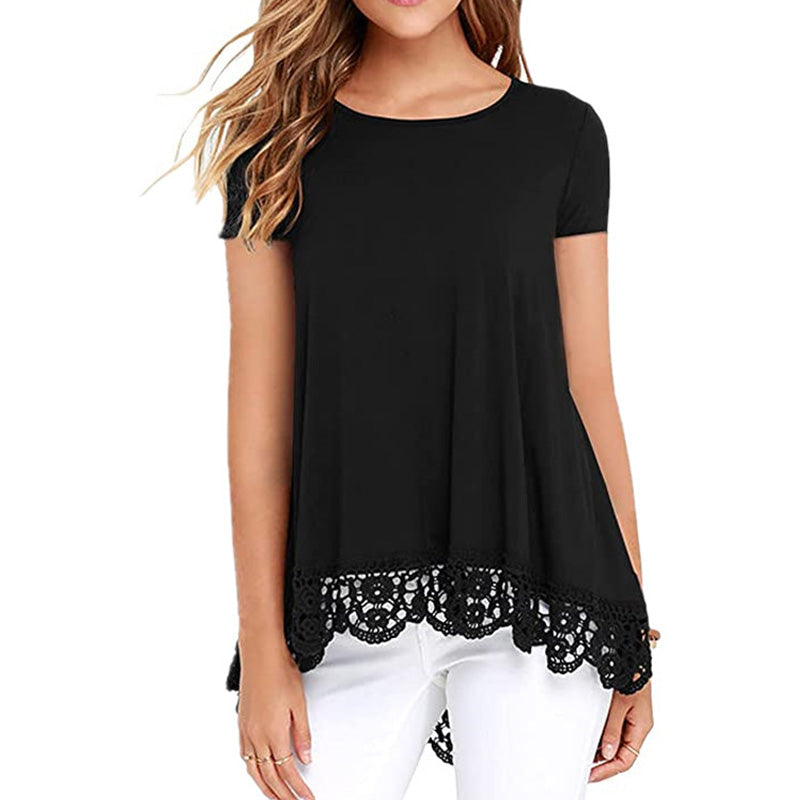 Lace Panel T-Shirt