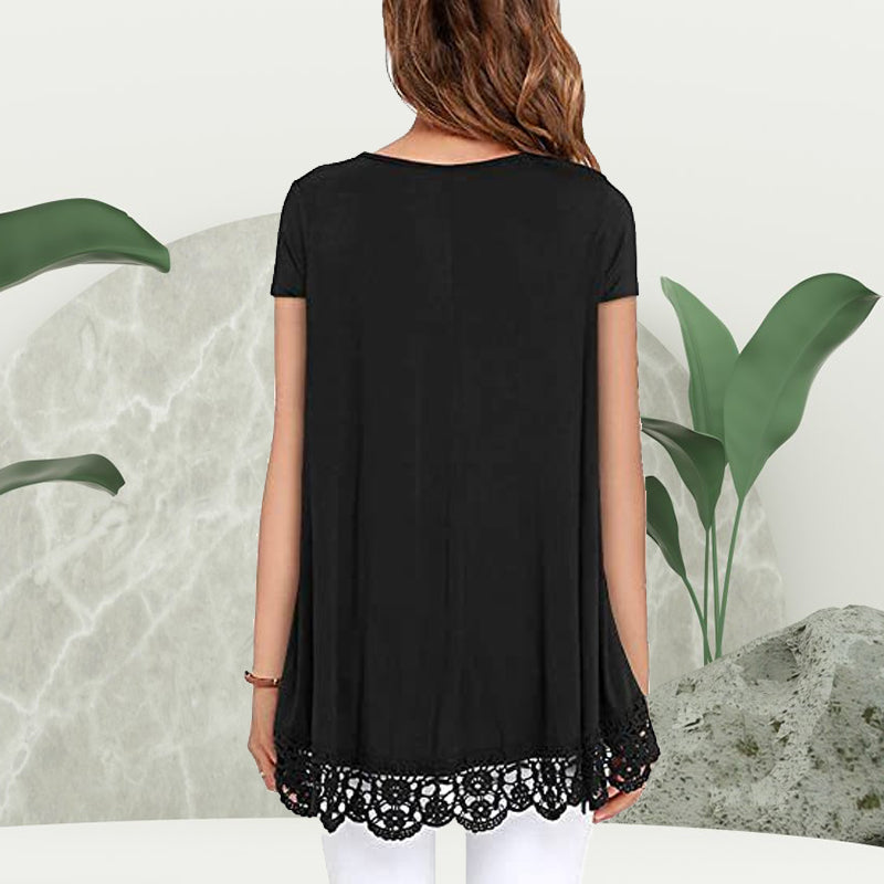 Lace Panel T-Shirt