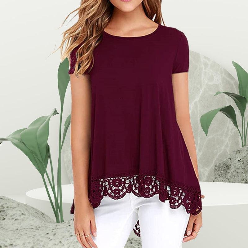 Lace Panel T-Shirt