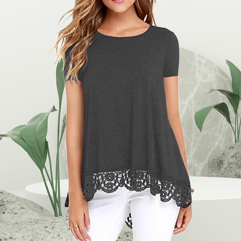 Lace Panel T-Shirt