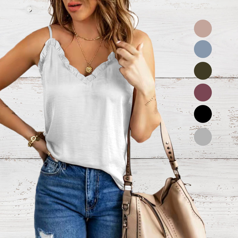 Ruffled Camisole Vest