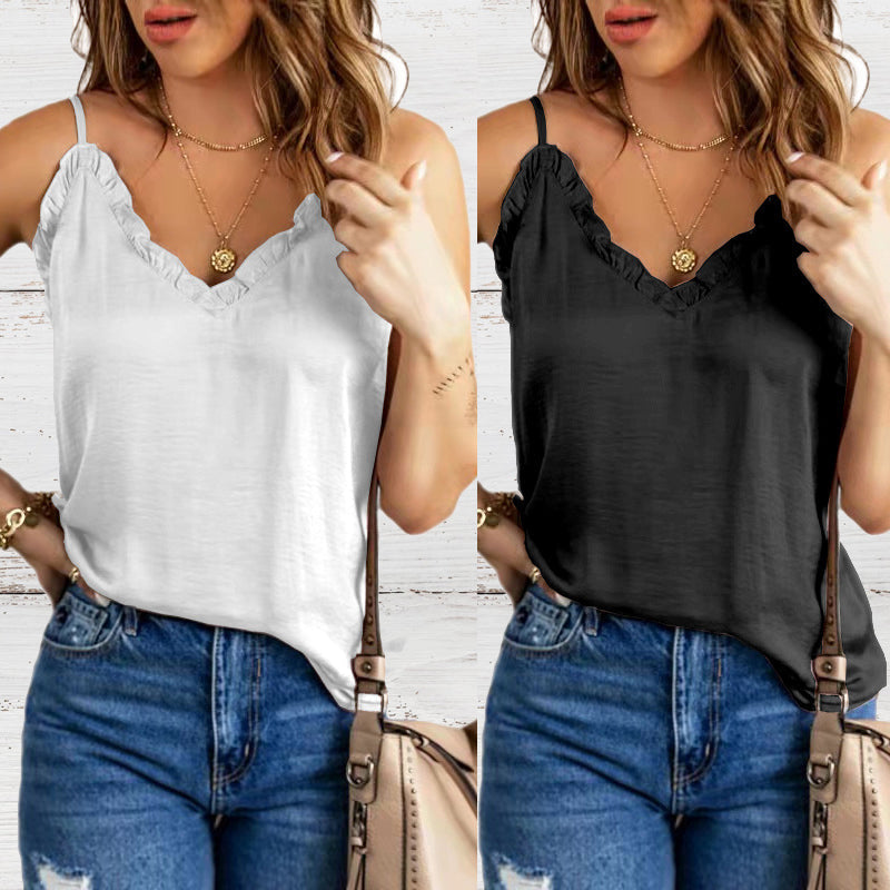 Ruffled Camisole Vest