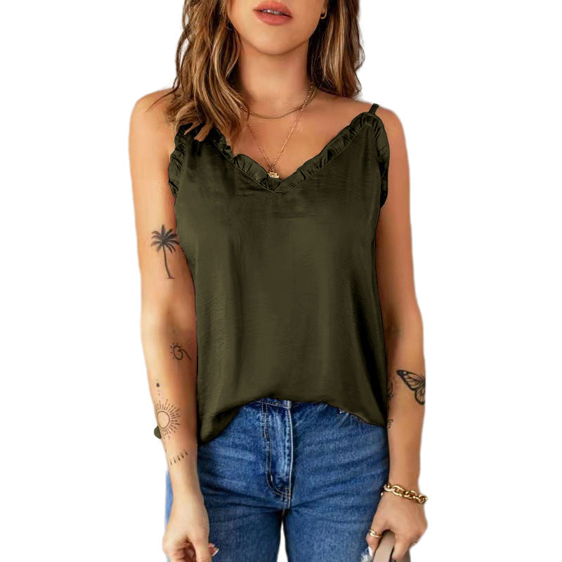 Ruffled Camisole Vest