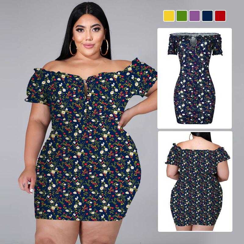 Sexy Off-the-Shoulder Plus Size Dress