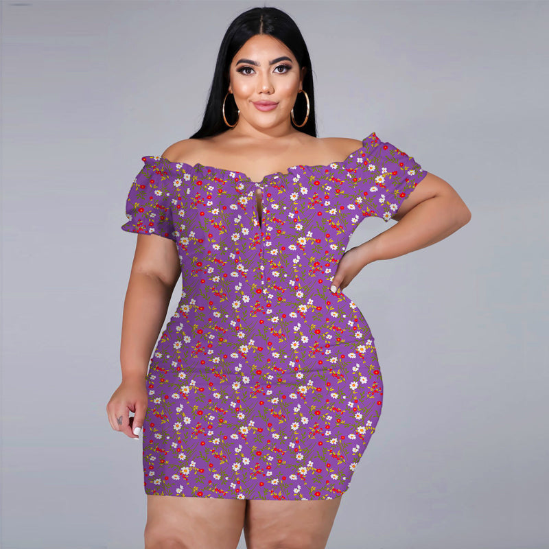 Sexy Off-the-Shoulder Plus Size Dress