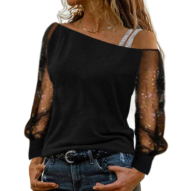 Off Shoulder Solid T-Shirt