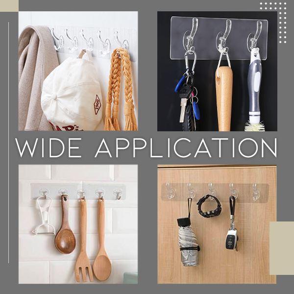 Transparent Double Hook Self-Adhesive Hanger