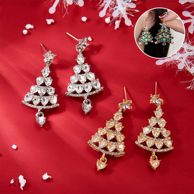 Sparkling Christmas Tree Earrings