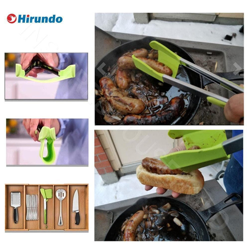 🥟Hirundo 2 in 1 Kitchen Spatula and Tongs🥟