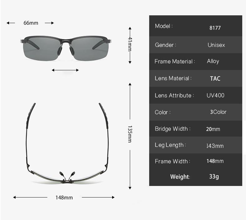 Photochromic sunglasses with polarized lens