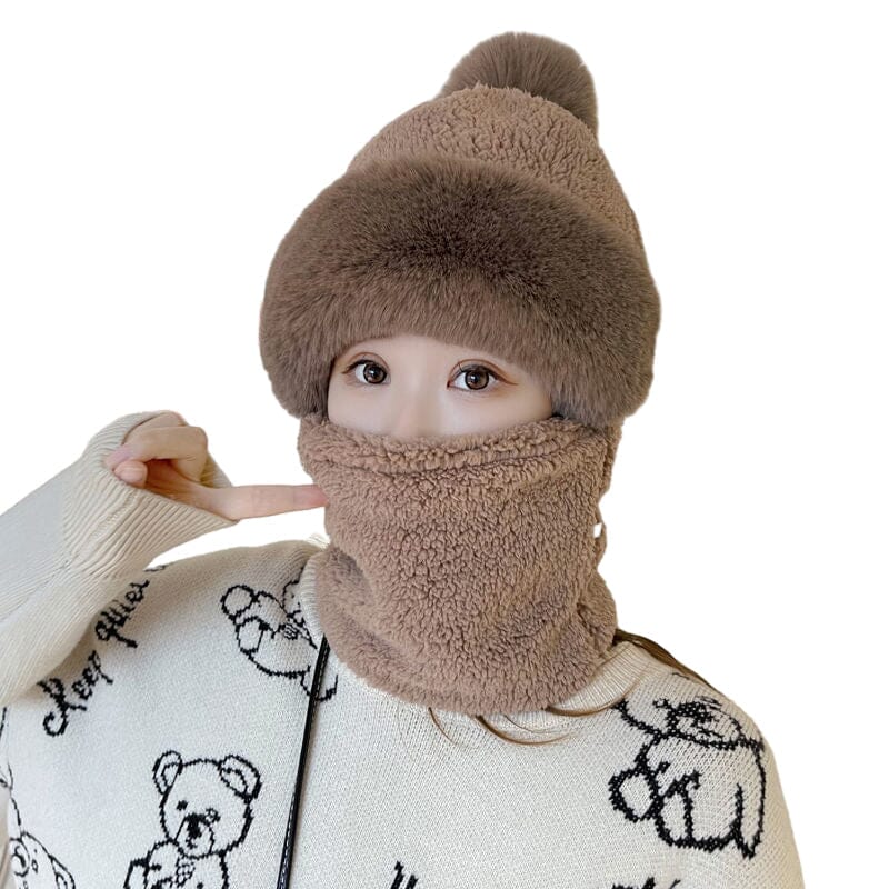 Mask Scarf One Piece Hat